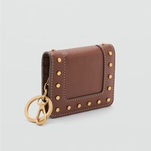 Mango Brown Studded Key & Card Holder